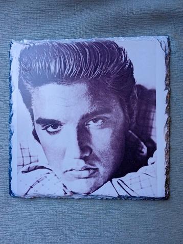 VintageTegel Elvis Presley ( Gesigneerd Achterkant  ) beschikbaar voor biedingen