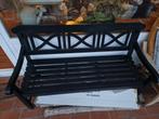 Banc en bois noir, Enlèvement, Comme neuf, Bois
