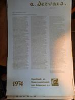 kunstkalender A. Servaes 1974, Ophalen of Verzenden, Maandkalender, Gebruikt