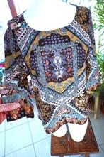 sfeervol kleurrijk T-shirt blouse, Neuf, Enlèvement ou Envoi, Autres couleurs, Taille 36 (S)