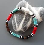 Bracelet amérindien homme ou femme turquoises corail Surfeur, Rouge, Enlèvement ou Envoi, Élastique, Avec pierre précieuse