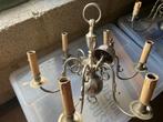 Lustre en étain - 6 branches, Maison & Meubles, Enlèvement ou Envoi, Utilisé