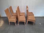 Set van 6 rieten eetstoelen, Huis en Inrichting, Ophalen, Zo goed als nieuw