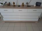 Witte commode met 3 laden + 2 schuifdeuren., Ophalen, Zo goed als nieuw