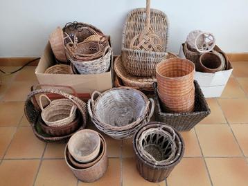 Lot de pots - paniers en osier, Enlèvement, Osier