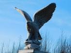 Set van 2 - Adelaar op Sokkel - 140 cm - Volledig Steen, Ophalen of Verzenden, Steen, Dierenbeeld