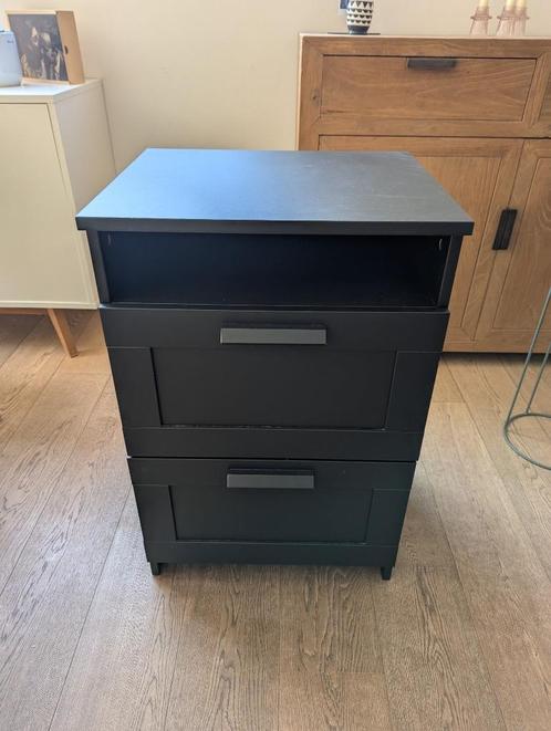 Ikea Brimnes ladekast met 2 lades en open vak, Huis en Inrichting, Kasten | Ladekasten, Gebruikt, Minder dan 100 cm, 50 tot 100 cm