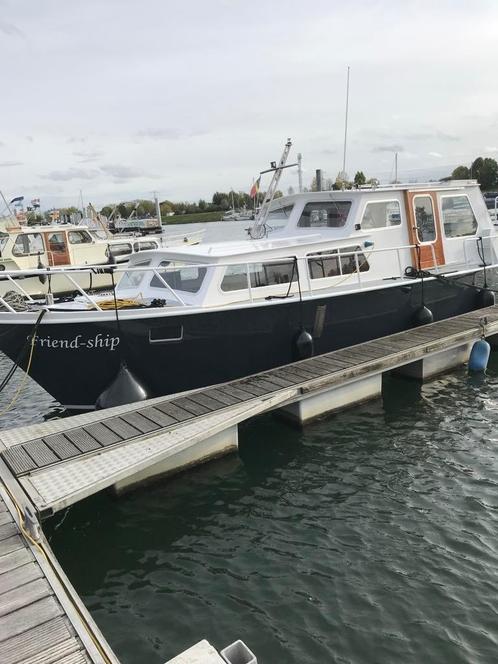 Stalen motorboot, Watersport en Boten, Motorboten en Motorjachten, Gebruikt, Staal, 9 tot 12 meter, Diesel, Binnenboordmotor, 50 pk of meer