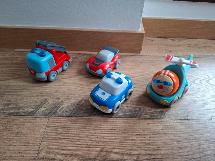 Set van 4 Kullerbu-voertuigen, Kinderen en Baby's, Speelgoed | Racebanen, Gebruikt, Ophalen
