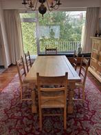 Uitrekbare eiken eetkamertafel, Ophalen, Gebruikt, Eikenhout, 50 tot 100 cm
