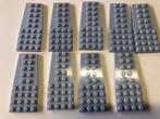 Lego plaatjes/wedges light bluish gray 9 st / 312-7, Gebruikt, Ophalen of Verzenden, Lego, Losse stenen