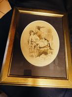 TRES JOLIE ANCIENNE GRAVURE ENCADREE ET SOUS VERRE, Enlèvement ou Envoi