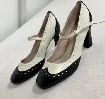 Flapper Mary Jane Next Pumps pump met hakken 38 zwart-wit, Kleding | Dames, Schoenen, Ophalen of Verzenden, Zo goed als nieuw