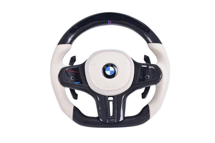 BMW M3/M4 G80 G82 wit Alcantara & carbon LED sportstuur, Auto-onderdelen, Besturing, BMW, Nieuw, Verzenden