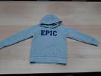M122: grijze hoodie/ sweater epic, Kinderen en Baby's, Kinderkleding | Maat 122, Ophalen of Verzenden, Zo goed als nieuw, Jongen