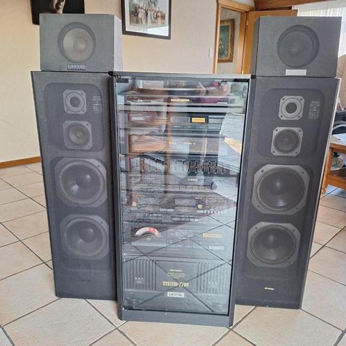 Hifi toren SHARP 7700, Audio, Tv en Foto, Stereoketens, Gebruikt, Cassettedeck, Cd-speler, Tuner of Radio, Speakers, Sharp, Ophalen