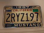 Plaque immatriculation USA California Mustang, Auto diversen, Ophalen of Verzenden, Gebruikt