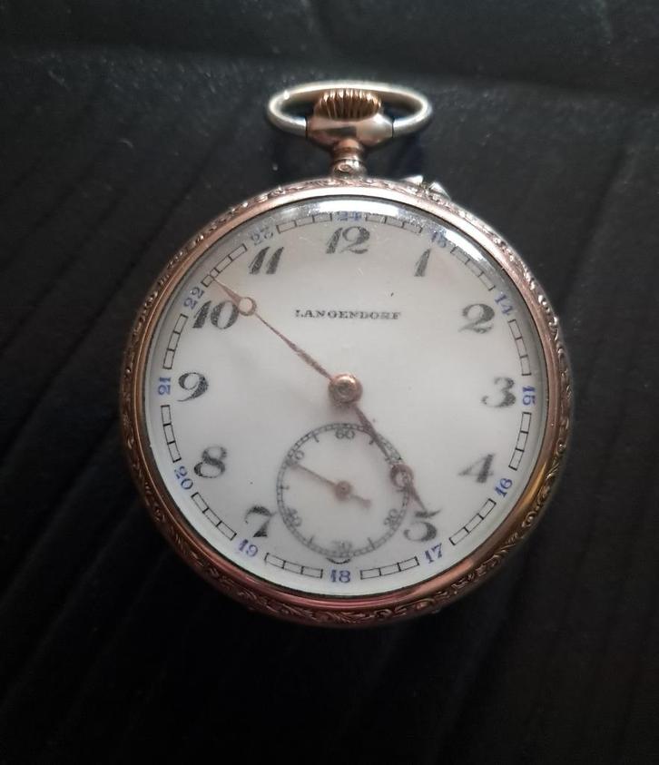 Antiek Art deco zakhorloge langendorf , 800 zilver stempel ., Handtassen en Accessoires, Horloges | Antiek, Zakhorloge, Overige merken