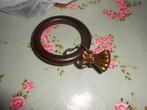 * 46 vintage gordijn-clipsen, bronskleur, Ophalen of Verzenden