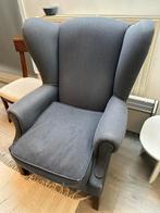 1 persoons zetel Flamant blauw-grijs (ook volledige salon, Huis en Inrichting, Ophalen, Hout, Gebruikt, Eenpersoons