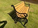 Banc de jardin pieds en fonte, Tuin en Terras, Tuinbanken, Ophalen, Zo goed als nieuw