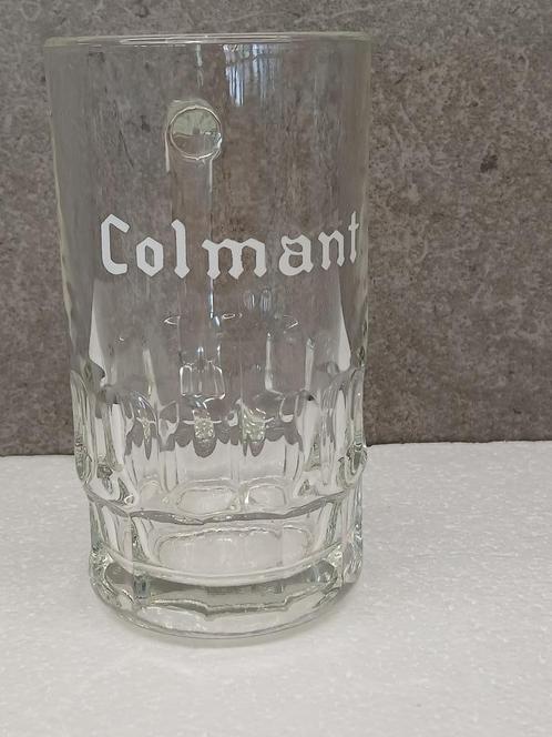 Ancienne chope en verre COLMANT de la brasserie Colmant à Ba, Verzamelen, Biermerken, Zo goed als nieuw, Pul(len), Overige merken