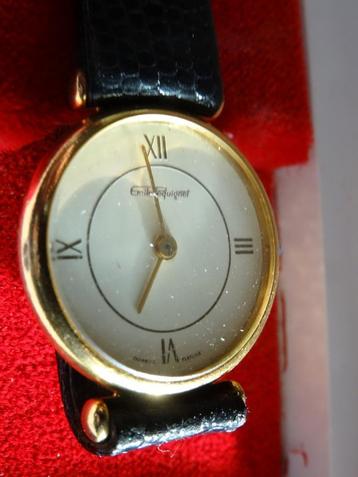 montre de qualitée emile pequignet, Enlèvement ou Envoi, Utilisé, Montre-bracelet, Cuir