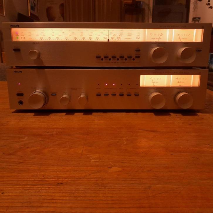 Vintage Tuner & Amp. Philips, Audio, Tv en Foto, Stereoketens, Gebruikt, Tuner of Radio, Philips, Losse componenten, Ophalen of Verzenden