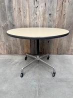 HERMAN MILLER MOBIELE CONTRACT TAFEL ALU GROUP DESIGN EAMES, Gebruikt, 50 tot 100 cm, Rond, Drie personen