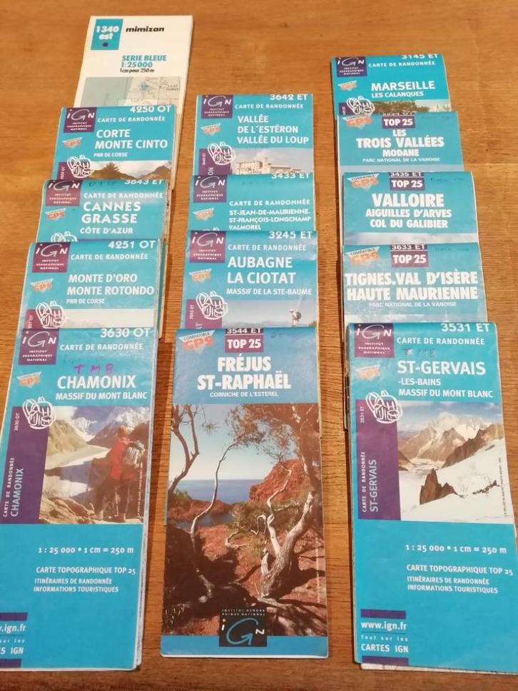 topografische kaarten, Boeken, Atlassen en Landkaarten, Zo goed als nieuw, Frankrijk, Ophalen of Verzenden