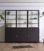 Buffetkast, Stalen kast, Industriële kast, Maatwerk kast, Verzenden, Nieuw, Glas, Met deur(en)