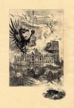 ROBIDA A. - Lithographie Les villes martyres - REIMS (1914), Antiquités & Art, Art | Lithographies & Sérigraphies, Envoi