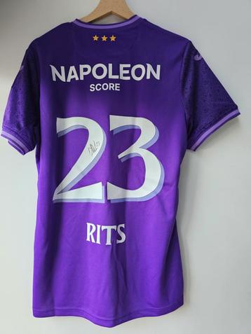 Match worn shirt Mats Rits (R Antwerp FC - RSC Anderlecht), Verzamelen, Sportartikelen en Voetbal, Ophalen of Verzenden, Zo goed als nieuw