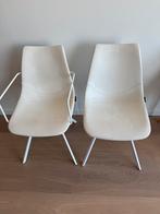 4 witte lederen stoelen van het merk Castle Line, Huis en Inrichting, Stoelen, Ophalen of Verzenden, Zo goed als nieuw
