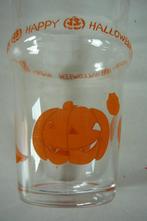 glas Happy halloween pompoen, Hobby en Vrije tijd, Feestartikelen, Ophalen of Verzenden, Zo goed als nieuw, Versiering