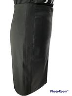 nieuwe pencilrok lederlook mt 34-36, Zwart, Nieuw, Ophalen of Verzenden, Knielengte