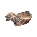 Oude Indonesische gebeeldhouwde doos: vogeldecor, Antiek en Kunst, Kunst | Beelden en Houtsnijwerken, Ophalen of Verzenden