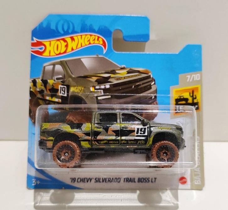 Hot Wheels '19 Chevy Silverado Trail Boss LT (2021), Hobby en Vrije tijd, Modelauto's | Overige schalen, Ophalen of Verzenden