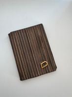 Delvaux vintage portefeuille – bruin gestreept, Handtassen en Accessoires, Portemonnees, Ophalen of Verzenden, Zo goed als nieuw