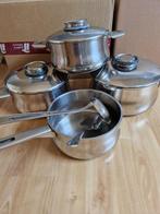 Potten, koekenpan, Huis en Inrichting, Keuken | Potten en Pannen, Ophalen, Inox, Gebruikt, Keramische plaat