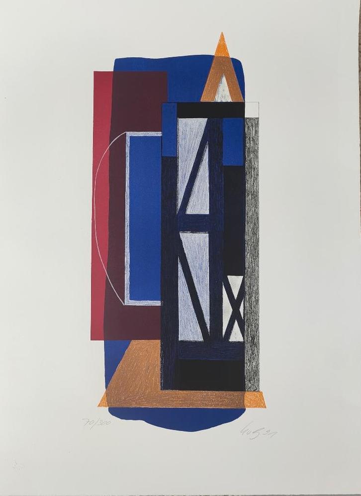 ABSTRACTION GEOMETRIQUE/ Oeuvre signée (GRAND FORMAT), Antiquités & Art, Art | Peinture | Abstraite, Enlèvement