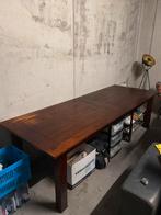 Prachtig massief houten eettafel 275x100x78, Ophalen, Gebruikt, Eikenhout, 200 cm of meer