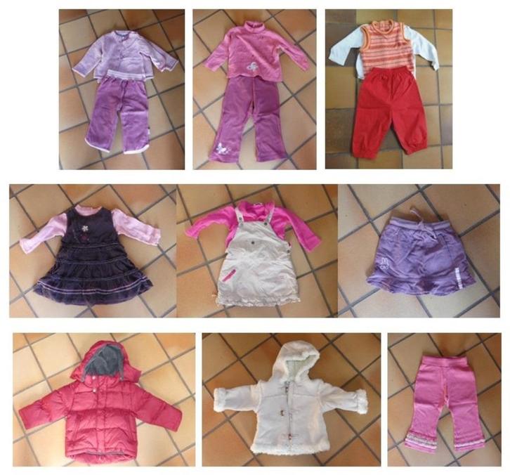 Lot de vêtements pour bébés (filles 18 mois HIVER), Kinderen en Baby's, Babykleding | Baby-kledingpakketten, Gebruikt, Maat 86