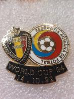 Superbe Pin's match qualif WC 94 Belgique-Roumanie 1-0, Ophalen of Verzenden, Zo goed als nieuw