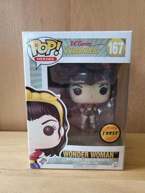 Figurine Funko Pop DC Bombshells – Wonder Woman (167) Chase, Collections, Statues & Figurines, Comme neuf, Autres types, Enlèvement