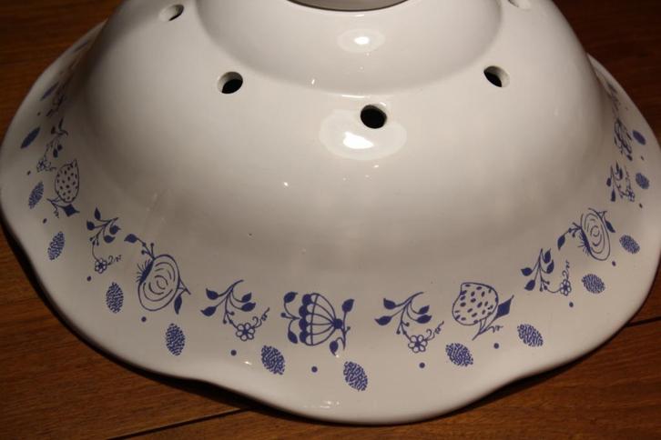 Porseleinen hanglamp, Maison & Meubles, Lampes | Suspensions, Comme neuf, 75 cm ou plus, Métal, Autres matériaux, Enlèvement ou Envoi