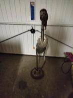 Metaal en Inox tuinbeeld reiger, Ophalen of Verzenden