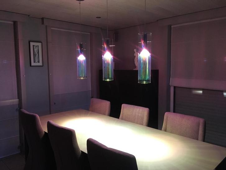 Moderne lampen 3 stuks, Huis en Inrichting, Lampen | Tafellampen, Gebruikt, 75 cm of meer, Glas, Ophalen