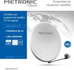 PARABOLE 80CM METRONIC CALYSTA + LNB UNIVERSELLE NEUVE, Nieuw, (Schotel)antenne, Ophalen