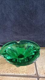 Schaal, smaragd glazen asbak,, Antiquités & Art, Antiquités | Verre & Cristal, Enlèvement